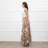 Ridley Multicolour Tree Print Silk Tiered Maxi Skirt