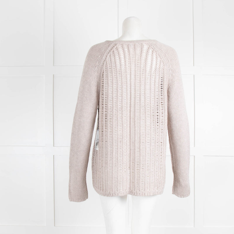 Duffy Greige Wide Knit Cashmere Jumper