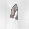 Fabiana Filippi Brown Sheer Top with Sparkle Trim