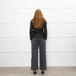 Maje Brown and Grey With Metallic Thread Jumper