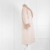 Reformation Cream Neutral Double Breasted Faux Fur Coat
