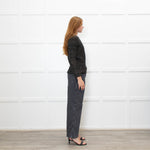 Maje Brown and Grey With Metallic Thread Jumper