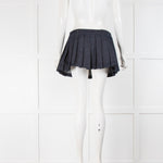The Frankie Shop Blake Pleated  Denim Mini Skirt