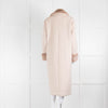 Reformation Cream Neutral Double Breasted Faux Fur Coat