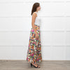 Ridley Multicolour Tree Print Silk Tiered Maxi Skirt