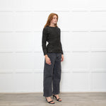 Maje Brown and Grey With Metallic Thread Jumper
