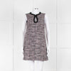 Self-Portrait Pink and Black  Shift Dress with Jewelled Neckline
