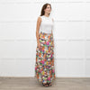 Ridley Multicolour Tree Print Silk Tiered Maxi Skirt