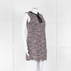 Self-Portrait Pink and Black  Shift Dress with Jewelled Neckline