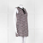 Self-Portrait Pink and Black  Shift Dress with Jewelled Neckline