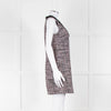 Self-Portrait Pink and Black  Shift Dress with Jewelled Neckline
