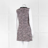 Self-Portrait Pink and Black  Shift Dress with Jewelled Neckline