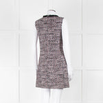 Self-Portrait Pink and Black  Shift Dress with Jewelled Neckline