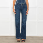 Paige Leena Blue Straight Leg Jeans