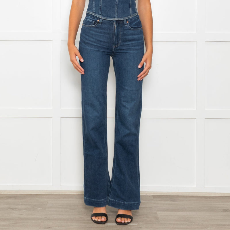 Paige Leena Blue Straight Leg Jeans