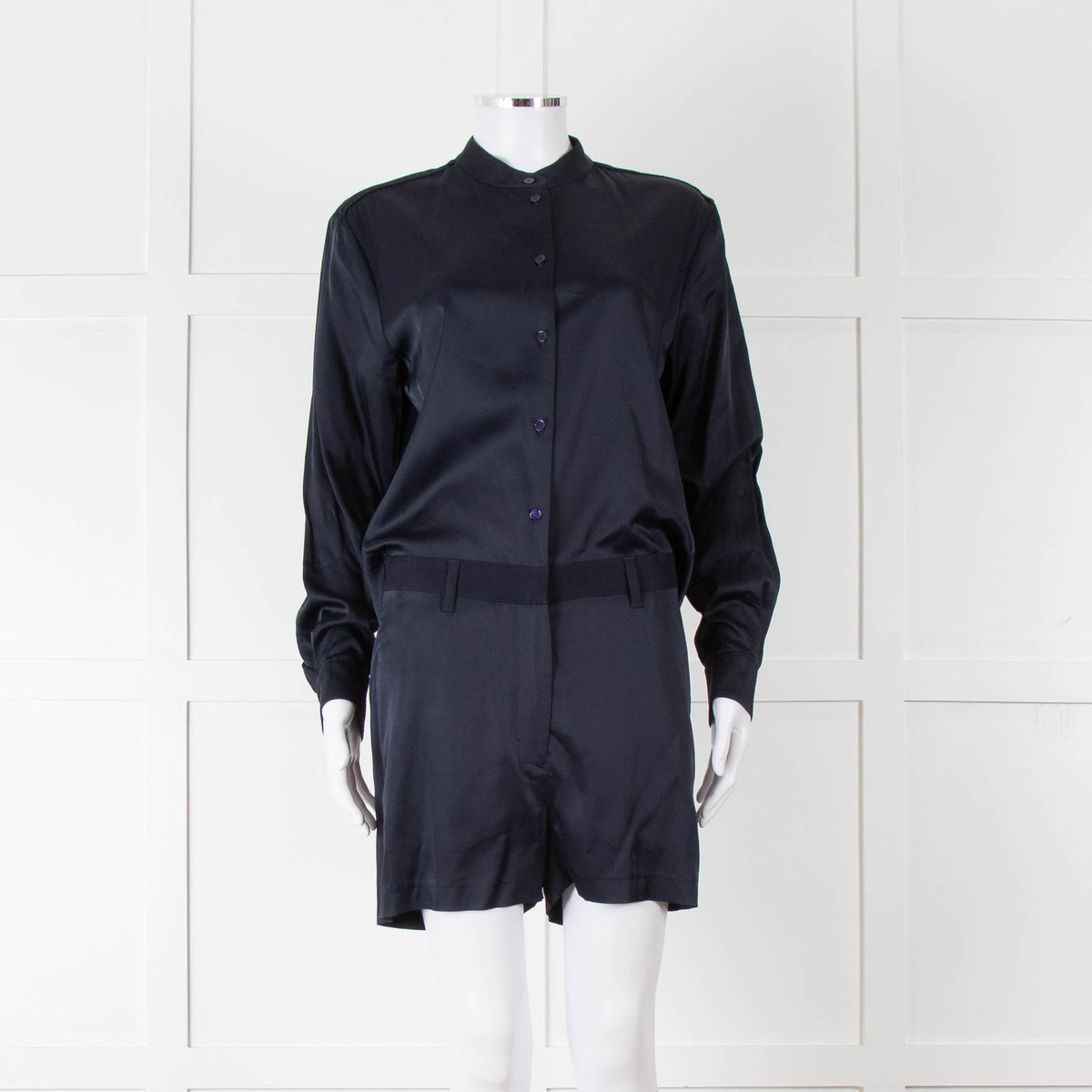 Acne Studios Navy Blue Long Sleeve Playsuit