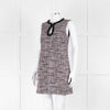 Self-Portrait Pink and Black  Shift Dress with Jewelled Neckline