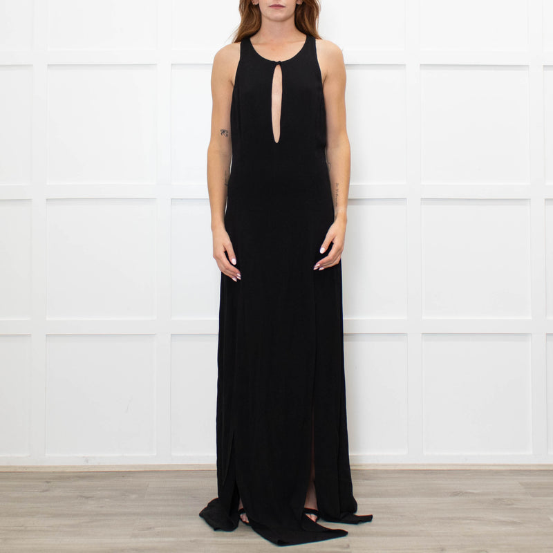 Stone Cold Fox Black Sleeveless Maxi Dress With Front Splits
