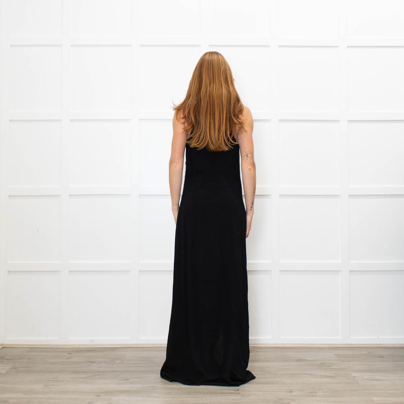 Stone Cold Fox Black Sleeveless Maxi Dress With Front Splits