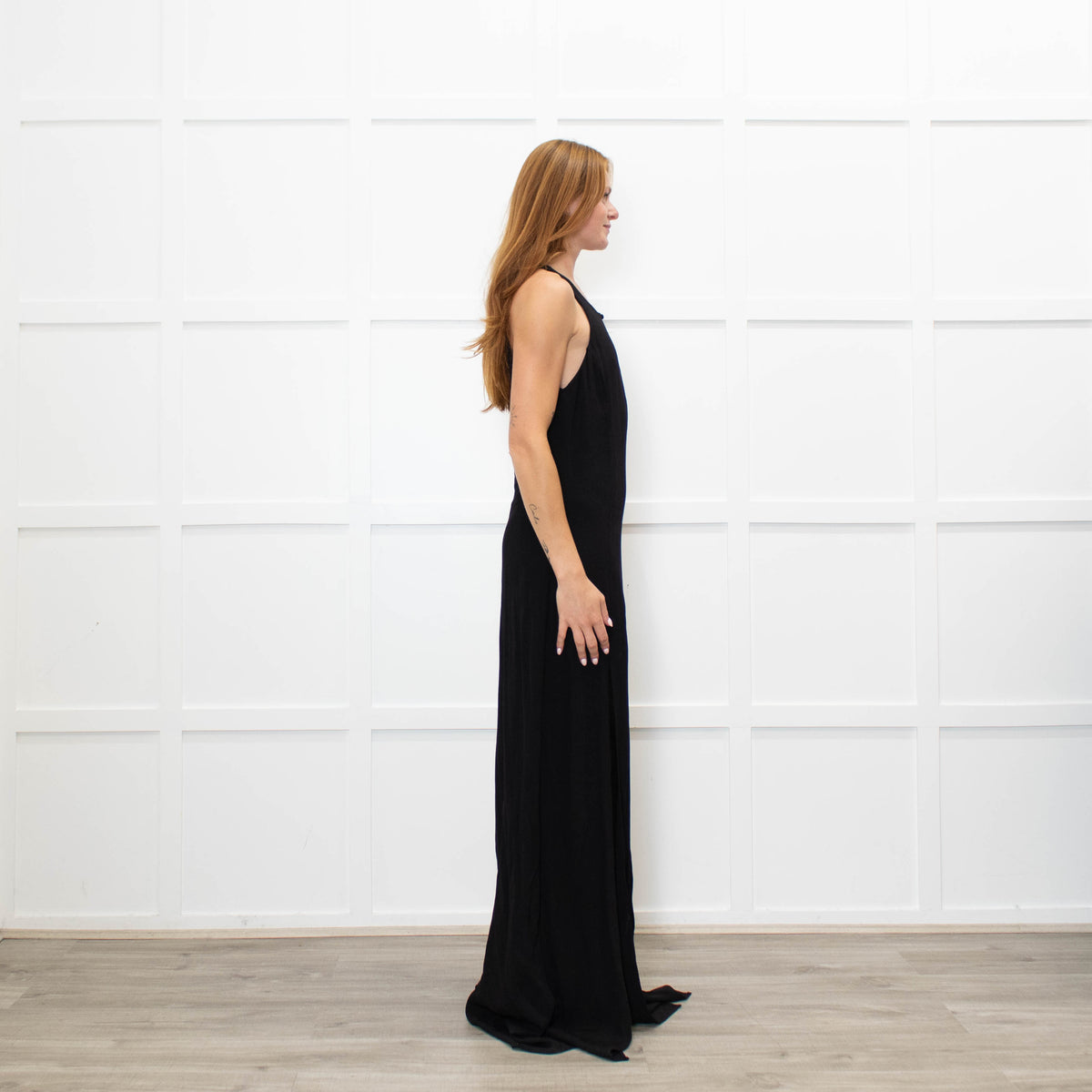 Stone Cold Fox Black Sleeveless Maxi Dress With Front Splits
