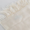 Aspinal of London Cream Cashmere Fringed Scarf