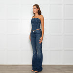 Mother Blue Flared Jeans