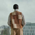 Soeur 'Vinh' Patchwork Vest in Brown