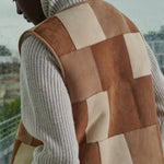 Soeur 'Vinh' Patchwork Vest in Brown