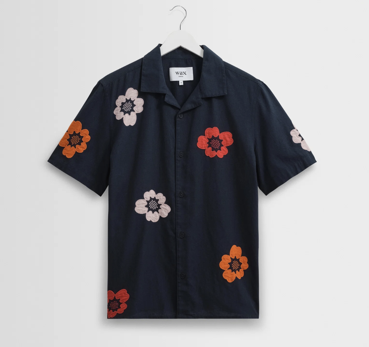 WAX London Shirt Navy with multicolored flower patterns