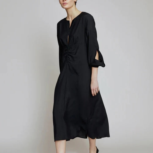 Munthe 'Esther' Midi Dress in Black