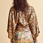 byTiMo Sequin Top in Gold