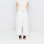Raey White Tapered Wide Leg Jeans