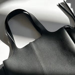 Celine Black Grainy Leather Tri Fold Bag