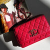 Chanel Pink Caviar Leather Wallet On Chain