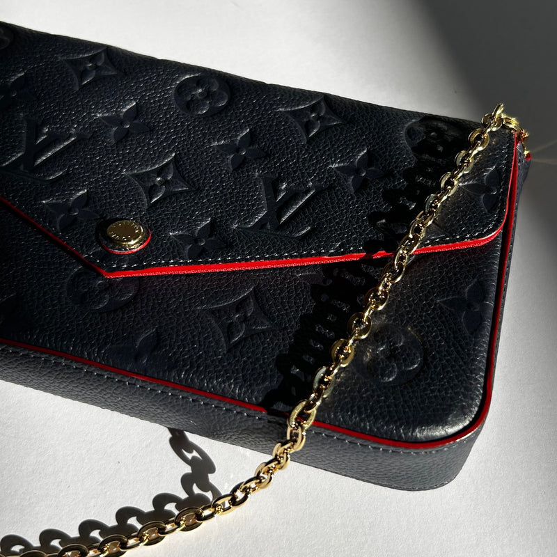 Louis Vuitton Navy Monogram Felicie Pochette Bag