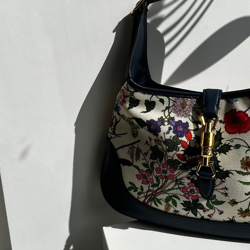 Gucci Jackie Flora Hobo Shoulder Bag