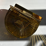Cult Gaia Gold Ark Metal Clutch Bag