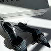 Givenchy Blue Denim Voyou Kitten Heel Slingback