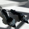 Givenchy Blue Denim Voyou Kitten Heel Slingback
