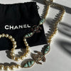 Chanel Cream Faux Pearl & Resin CC bead Necklace