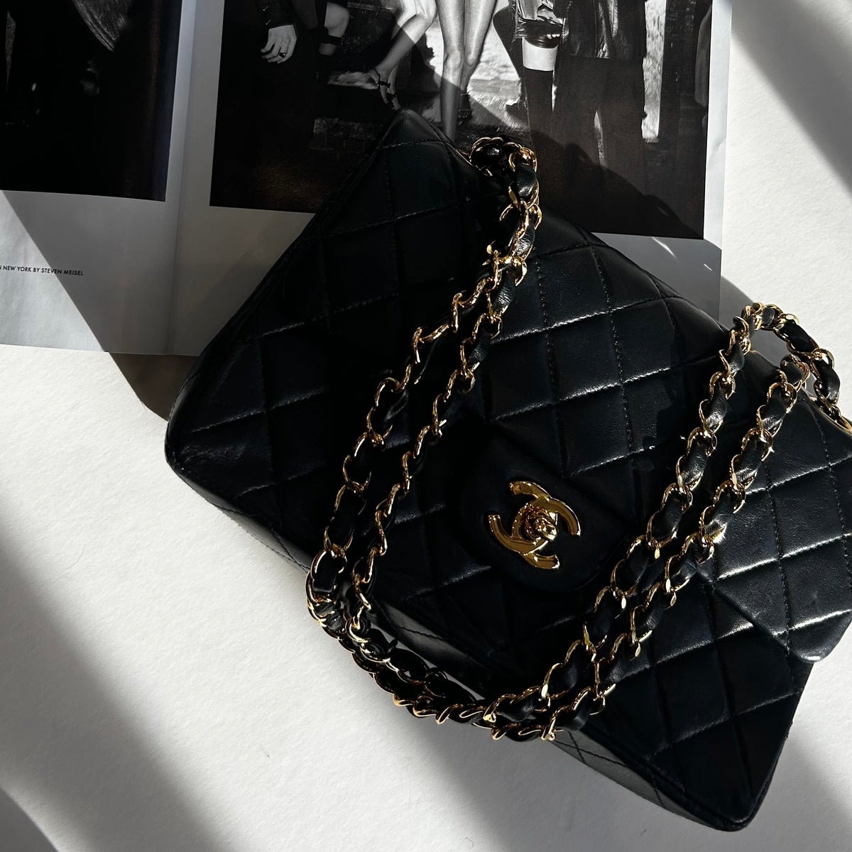 Chanel Small Black Double Flap Vintage Bag