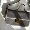 DeMellier Paris Grey Suede Shoulder Bag