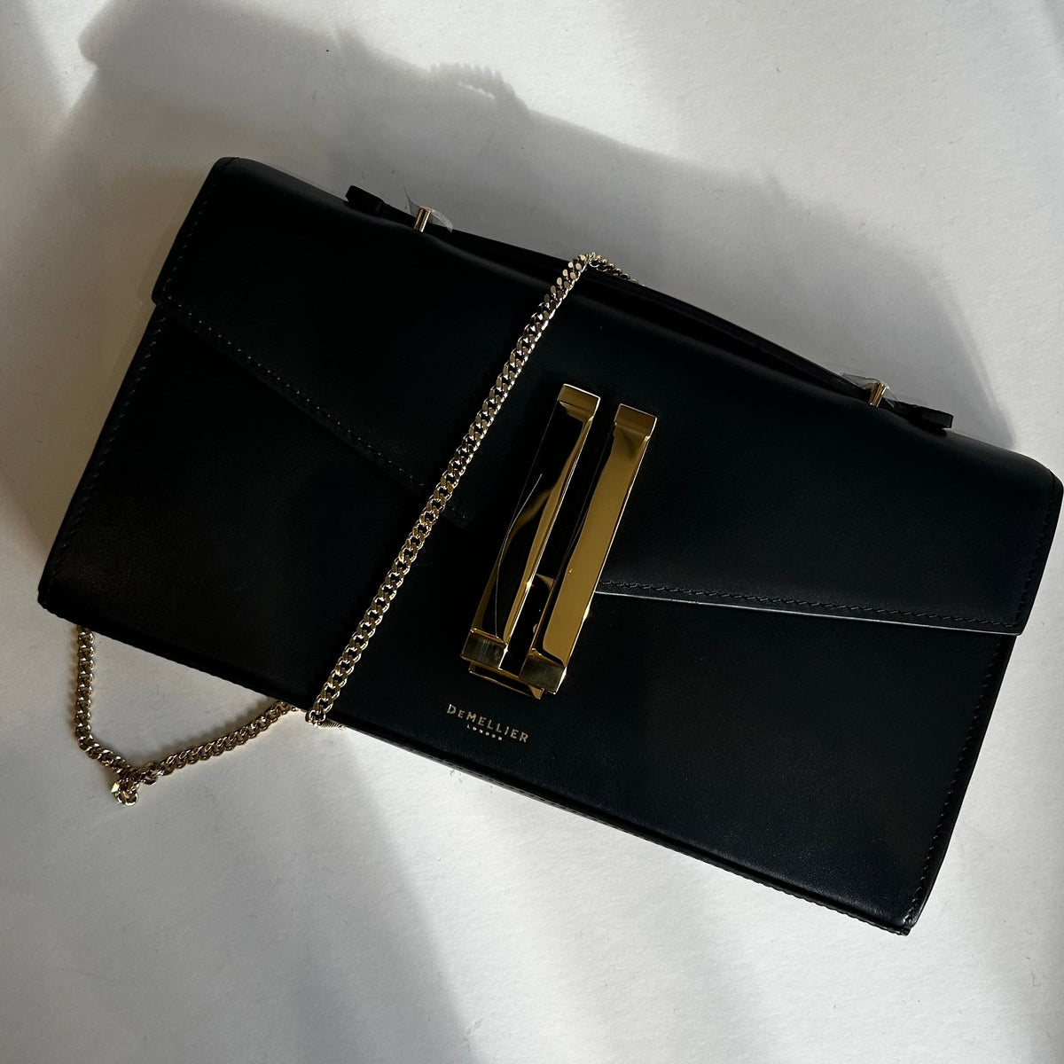 DeMellier Black Leather Vancouver Clutch