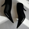 Balenciaga Black Knit Court Shoes