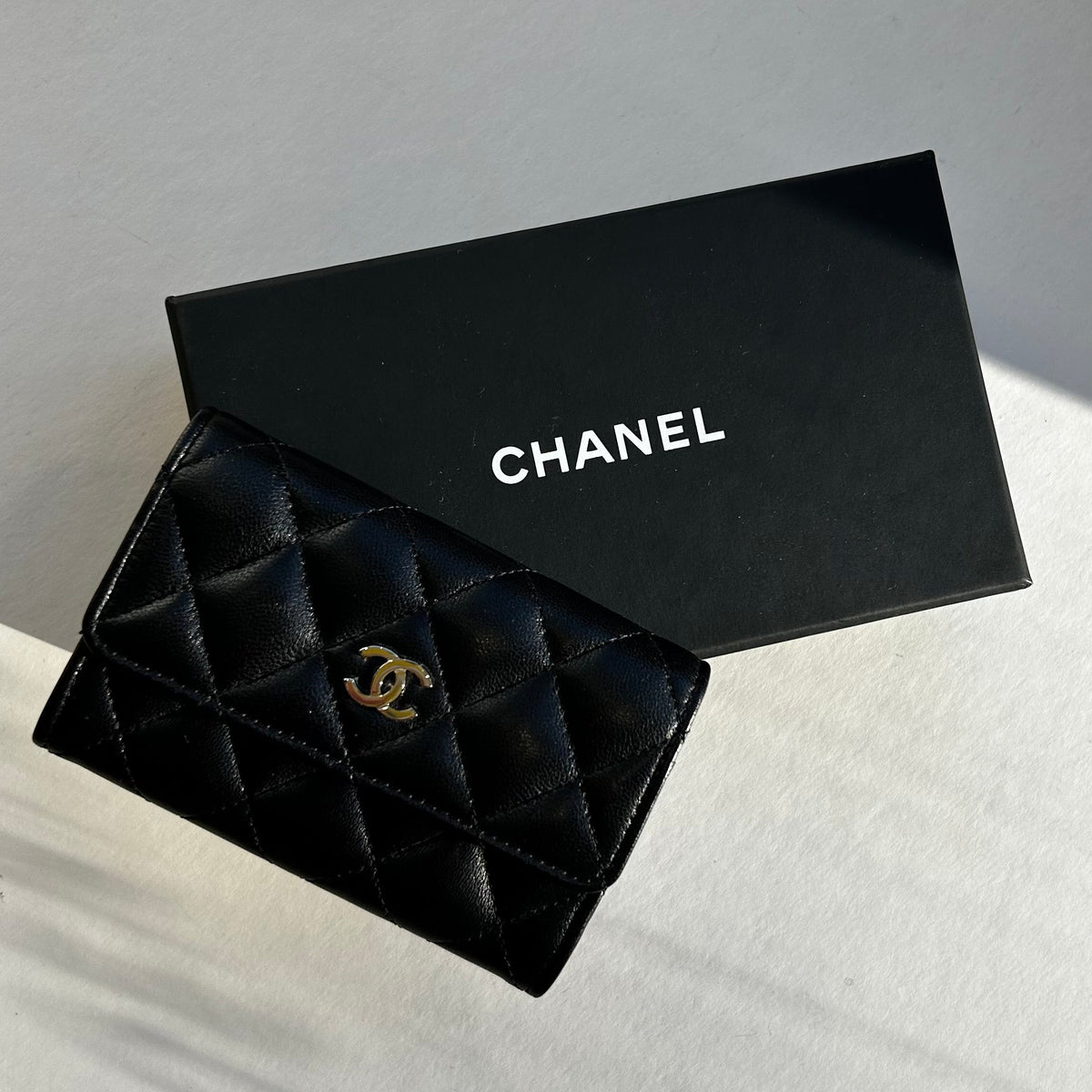 Chanel Black Bi-fold Card Holder