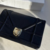 Dior Navy Cannage Diorama Wallet on Chain