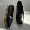 Saint Laurent Black Lea Espadrille