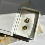 Jil Sander Classic Round Earrings Gold