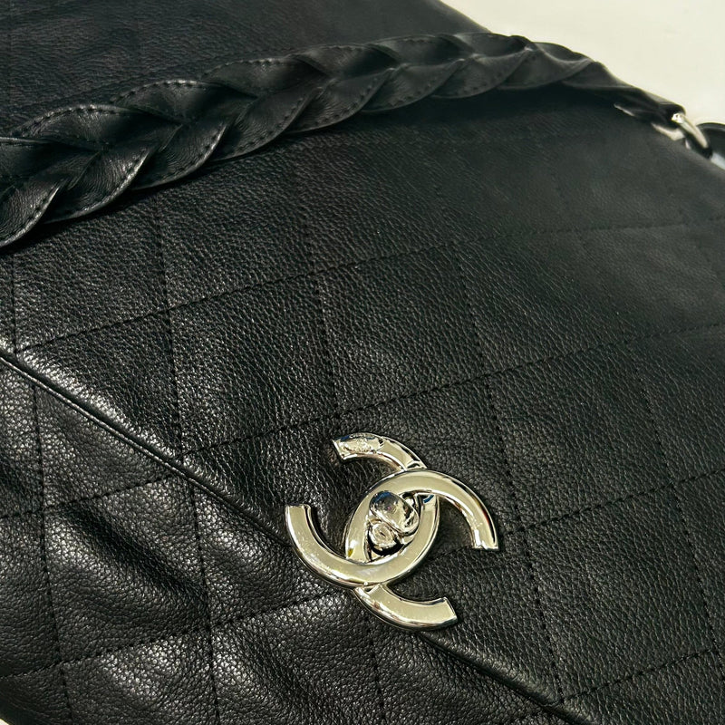 Chanel Black Braided with Style Flap Bag