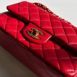 Chanel Mini Classic in Coral Lambskin and Brushed Gold Hardware
